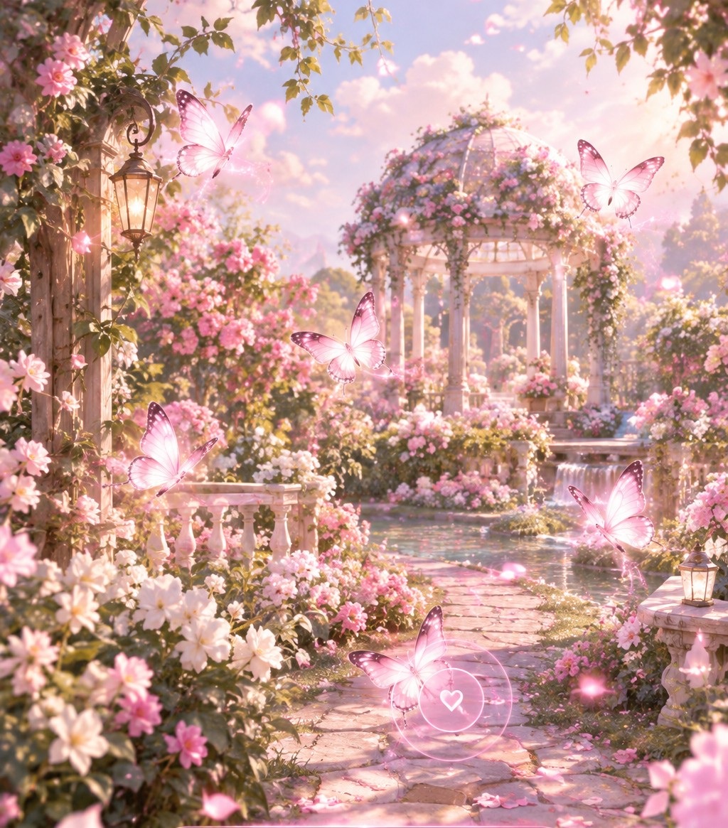 Dreamy butterfly garden