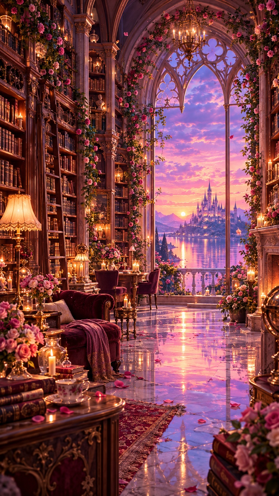 Lavish romantic fantasy library