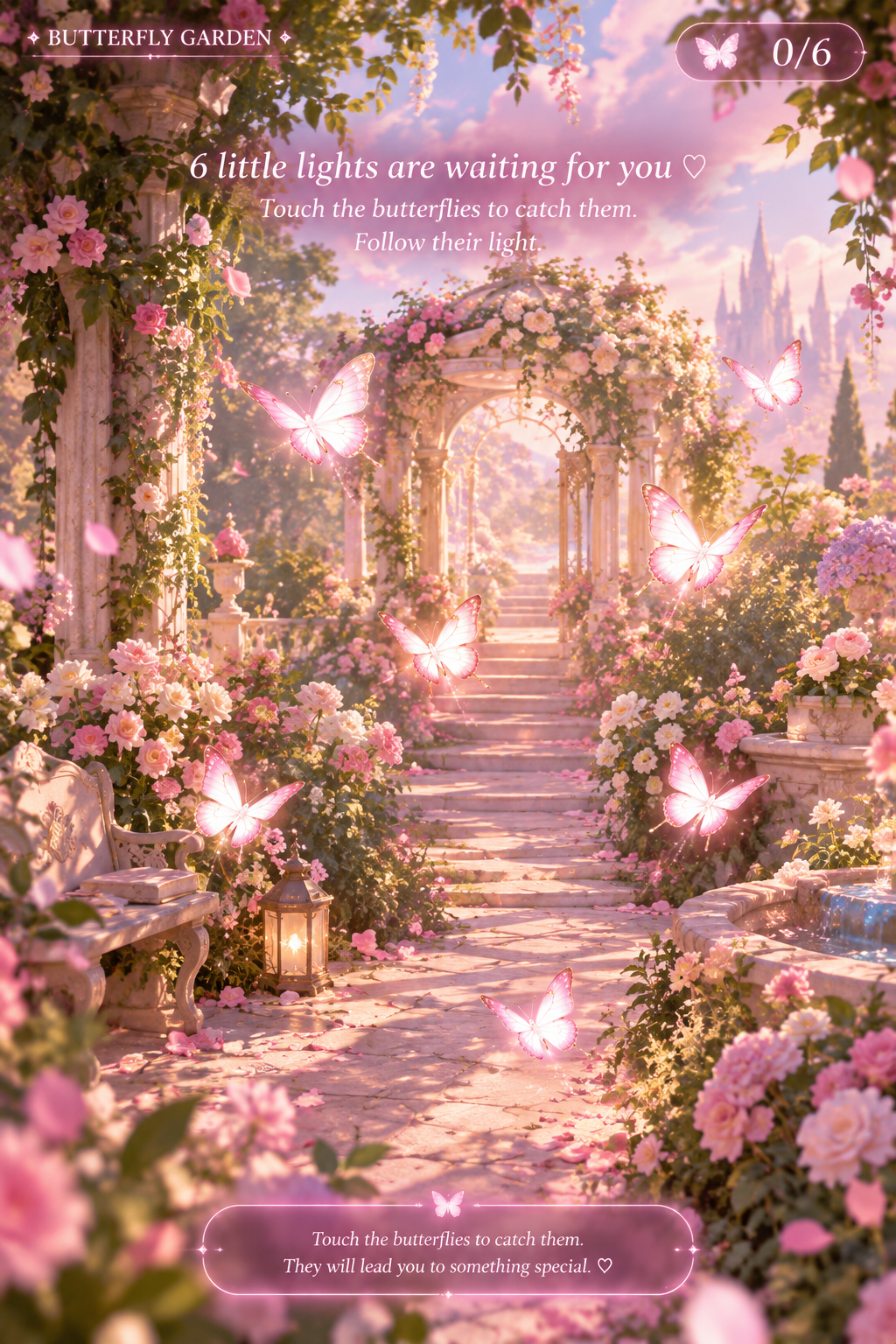 Pastel romantic garden